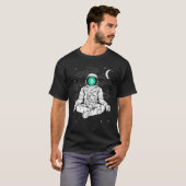 宇宙飛行士 ヨガ ビットコインキャッシュ BCH コイン 月へ C Tシャツ (正面フル)