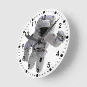 宇宙飛行士 ラウンド壁時計 (傾斜)