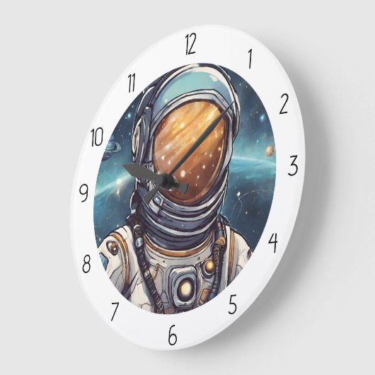宇宙飛行士 ラージ壁時計 (傾斜)
