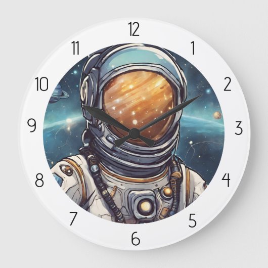宇宙飛行士 ラージ壁時計 (正面)
