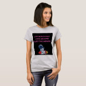 宇宙飛行士 ロケット グレー 女性服 Tシャツ (正面フル)