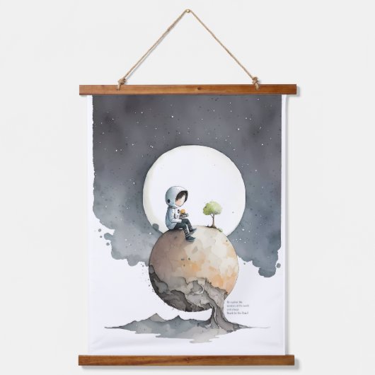 宇宙飛行士 吊り下げ型タペストリー (正面)