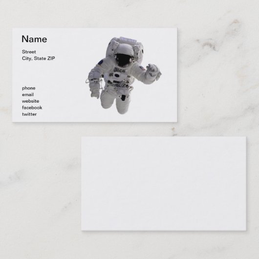 宇宙飛行士 名刺 (正面/裏面)