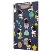 宇宙飛行士 外部空間 カートゥーン クリップボード (左)