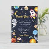 宇宙飛行士 外部空間 誕生日 サンクスカード 招待状 (スタンド正面)