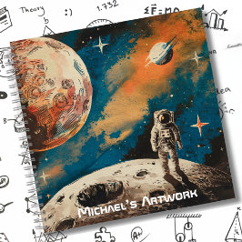 宇宙飛行士 天文学のカラフルなスケッチ ノートブック