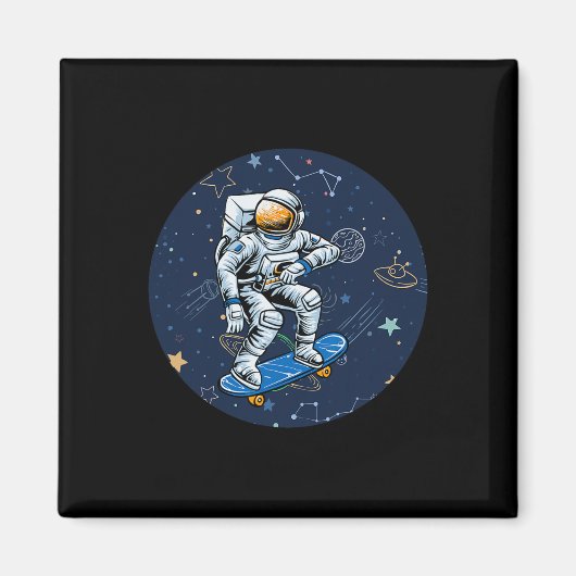 宇宙飛行士 天文学 宇宙 スケート スケーター スケート マグネット (正面)