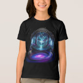 宇宙飛行士 宇宙の森 銀河の若者 トライブレンドTシャツ (正面)