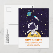 宇宙飛行士、宇宙を探索する  日程を確保せよ ポストカード (正面/裏面)