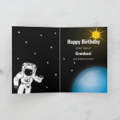 宇宙飛行士/宇宙社会的距離ブラック誕生日 カード (内部)