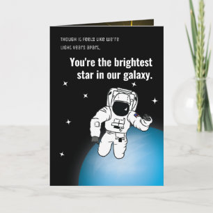 宇宙飛行士/宇宙社会的距離ブラック誕生日 カード