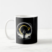 宇宙飛行士 宇宙 エクリプス 惑星 サイエンス 面白いTシャツ コーヒーマグカップ (左)
