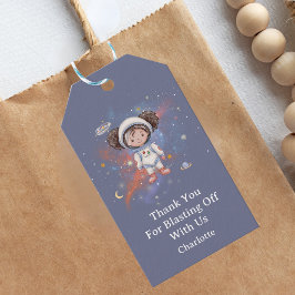 宇宙飛行士 宇宙 ガール 誕生日 お礼 ギフトタグ