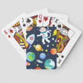 宇宙飛行士+宇宙+惑星+ロケット+パターン トランプ (裏面)