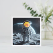 宇宙飛行士、宇宙、私の顔を写真に入れて カード (スタンド正面)