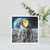 宇宙飛行士、宇宙、私の顔を写真に入れて カード (スタンド正面)