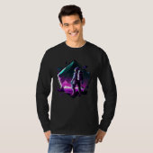 宇宙飛行士+宇宙+美意識+波+惑星+日食 Tシャツ (正面フル)