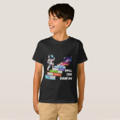 宇宙飛行士 小さな一歩 宇宙 Tシャツ (正面フル)