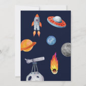 宇宙飛行士 幼稚園 卒業 招待状 (裏面)