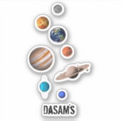 宇宙飛行士_惑星 シール (正面)