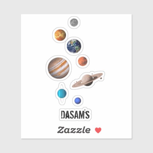 宇宙飛行士_惑星 シール (シート)