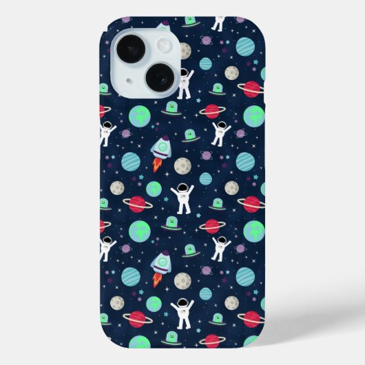 宇宙飛行士 惑星 ロケット エイリアン Case-Mate iPhoneケース (裏面)