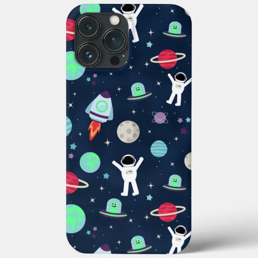 宇宙飛行士 惑星 ロケット エイリアン Case-Mate iPhoneケース (裏面)