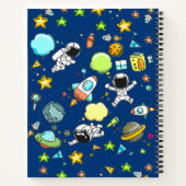 宇宙飛行士 惑星 宇宙 キッズ ノートブック (裏面)