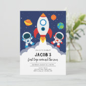 宇宙飛行士 惑星 銀河 誕生日 招待状 (スタンド正面)