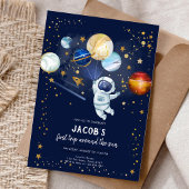 宇宙飛行士 惑星 銀河 誕生日 招待状