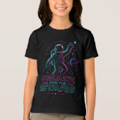 宇宙飛行士:「星に手を伸ばせ」 トライブレンドＴシャツ (正面)