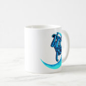 宇宙飛行士 月 スケート コーヒーマグカップ (正面右)