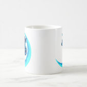 宇宙飛行士 月 スケート コーヒーマグカップ (中央)