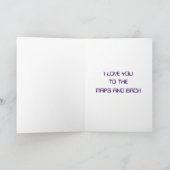 宇宙飛行士　月　外宇宙少年　誕生日 カード (内部)