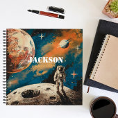 宇宙飛行士,水彩宇宙飛行士,カスタム ノートブック
