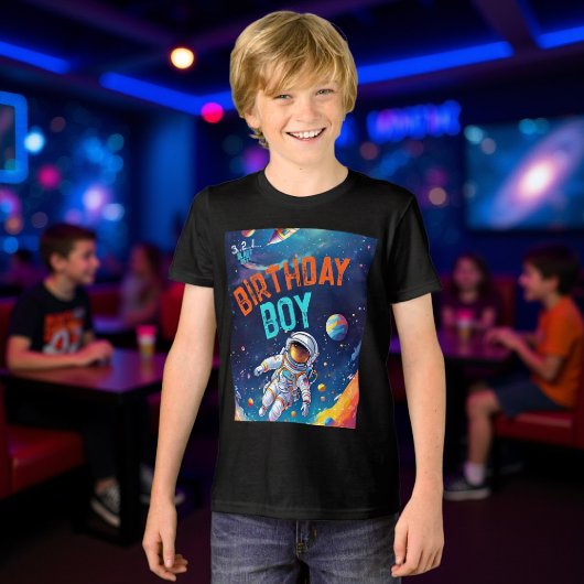 宇宙飛行士 深宇宙 惑星 パーティ 誕生日 男の子 トライブレンドTシャツ