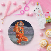 宇宙飛行士 火星探検家 エイリアン惑星 スペースアート ペーパープレート (パーティー)