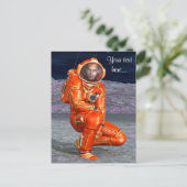 宇宙飛行士 火星探検家 エイリアン惑星 スペースアート ポストカード (スタンド正面)