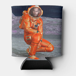 宇宙飛行士 火星探検家 エイリアン惑星 スペースアート 缶クーラー