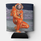 宇宙飛行士 火星探検家 エイリアン惑星 スペースアート 缶クーラー (裏面)