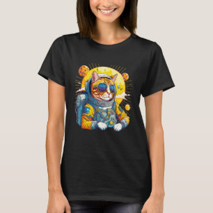 宇宙飛行士 猫 スペース キャット スペースマン Tシャツ