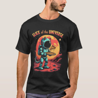 宇宙飛行士 猫 ピザ 惑星 宇宙 SF コズミック ユニ Tシャツ