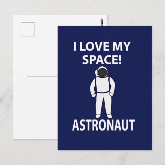 宇宙飛行士 私は宇宙が大好き ポストカード (正面/裏面)