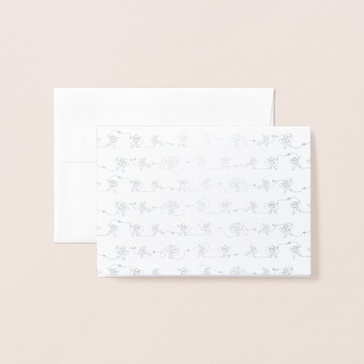 宇宙飛行士 箔カード (封筒付き正面)