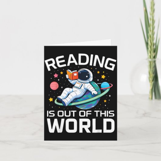 宇宙飛行士 読書は宇宙の冒険 カード (正面)