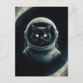 宇宙飛行士 銀河 惑星 宇宙 猫 子猫 キティ ポストカード (正面)