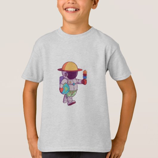 宇宙飛行士, 面白い惑星 Tシャツ (正面)