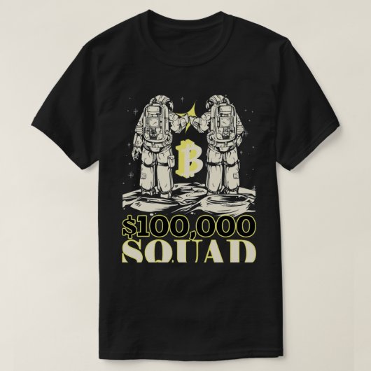 宇宙飛行士Crypto Currency Trader 100000 Bitcoin m Tシャツ (デザイン正面)