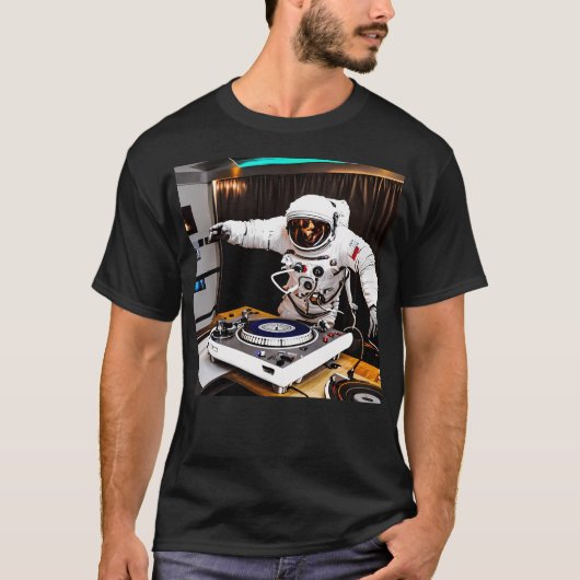 宇宙飛行士Djオンターンテーブル Tシャツ (正面)