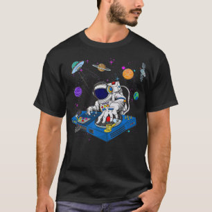 宇宙飛行士DJサイケデリックミュージックテクノEDMフェスティバル Tシャツ